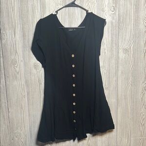 Women's Black Button-Down Top Cotton On Dress Size Large
